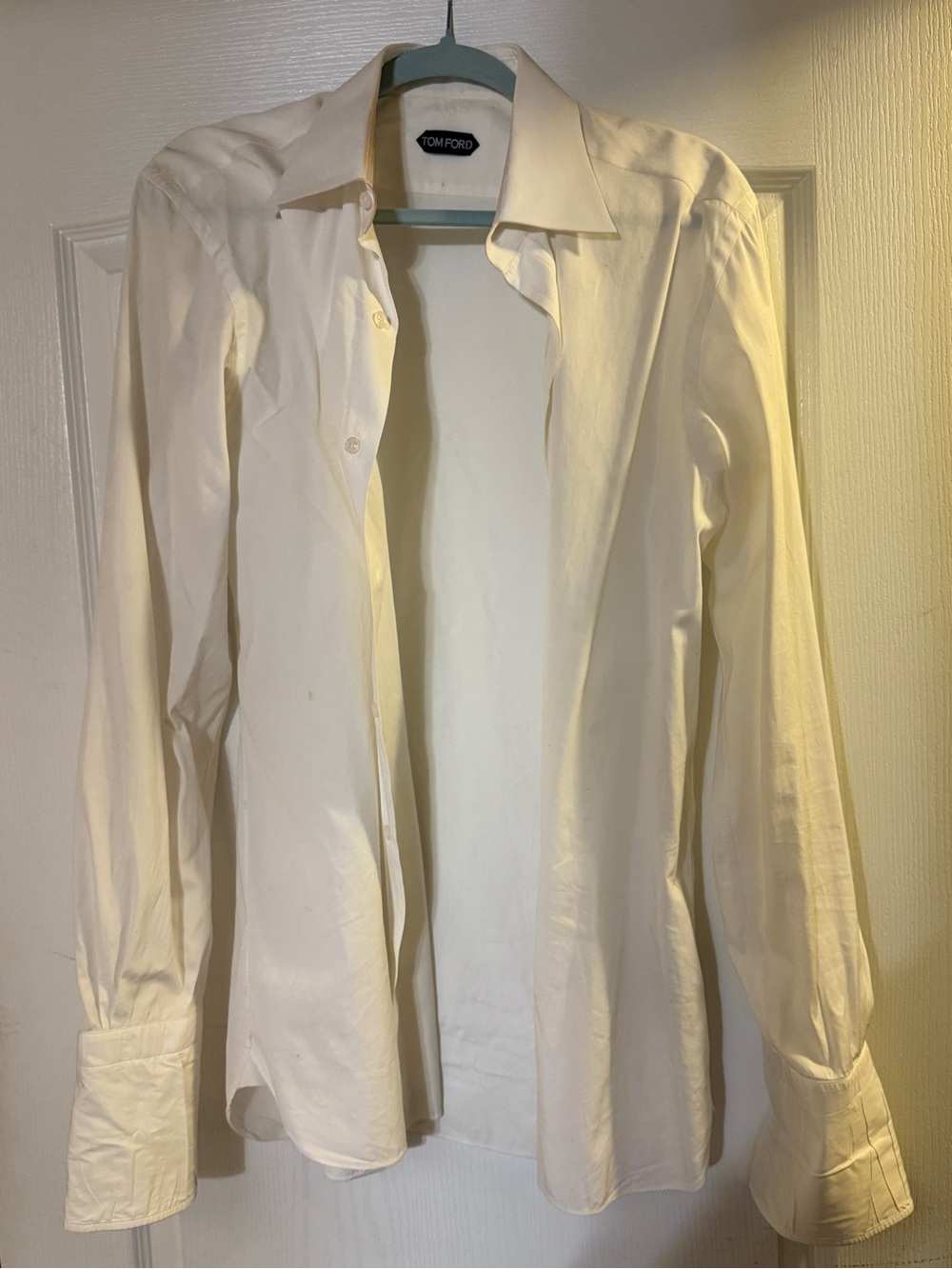 Tom Ford Men's Cream Dress Shirt